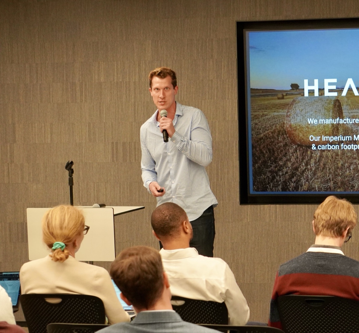 Jesse Henry speaking at BuiltWorlds