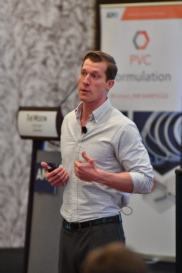 Jesse Henry speaking at the PVC Formulation Conference