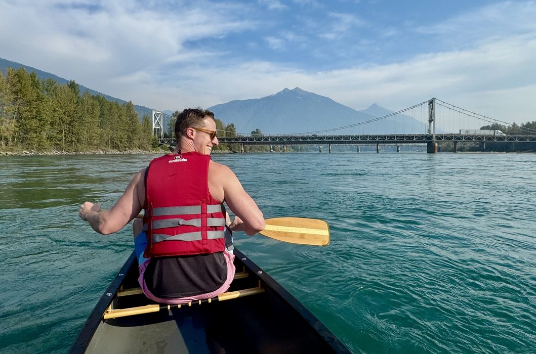 Jesse Henry canoeing in Canada