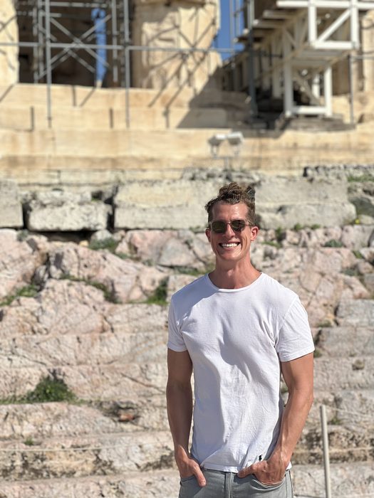Jesse Henry at the Acropolis in Athens, Greece